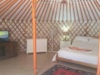 Inside the yurt Inside the yurt